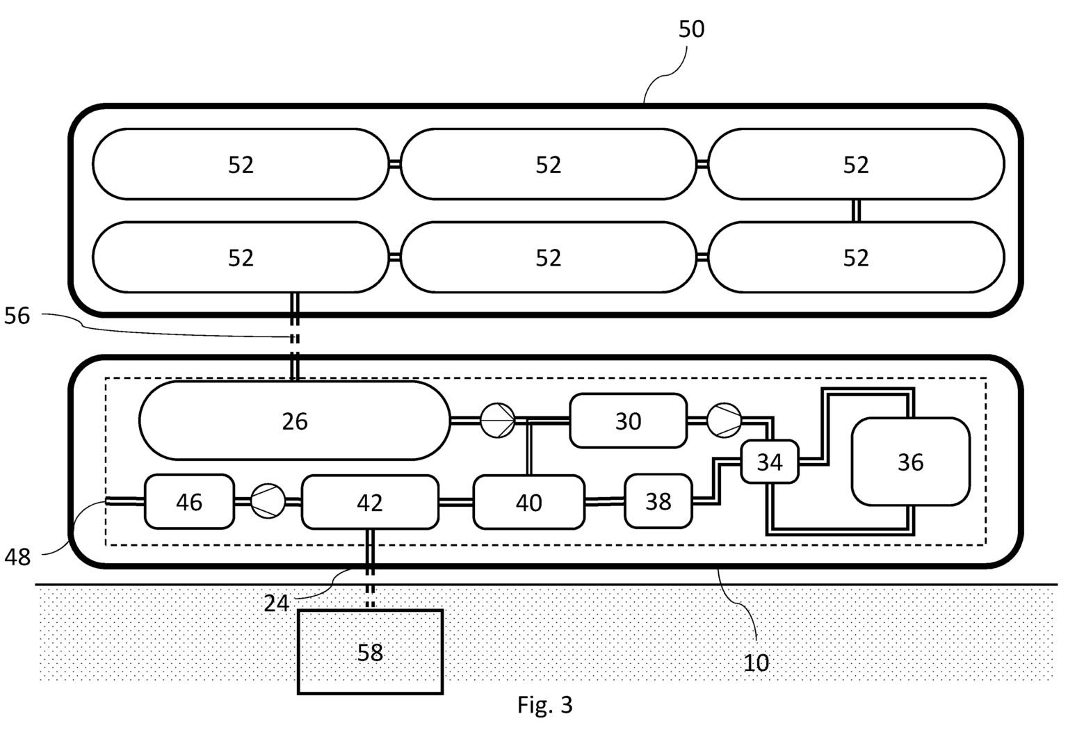 Inland Vessel with Hydrogen Production System from Liquid Ammonia