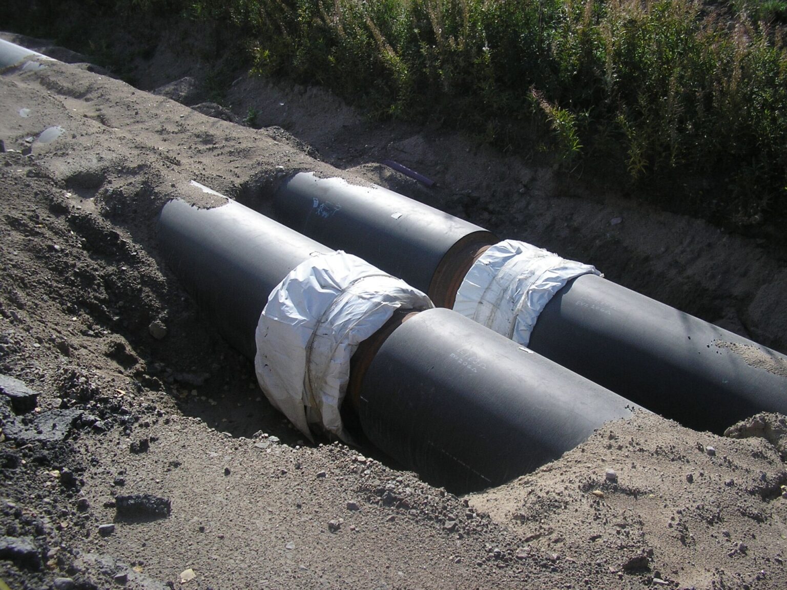 District heating pipes in Jyväskylä, Finland