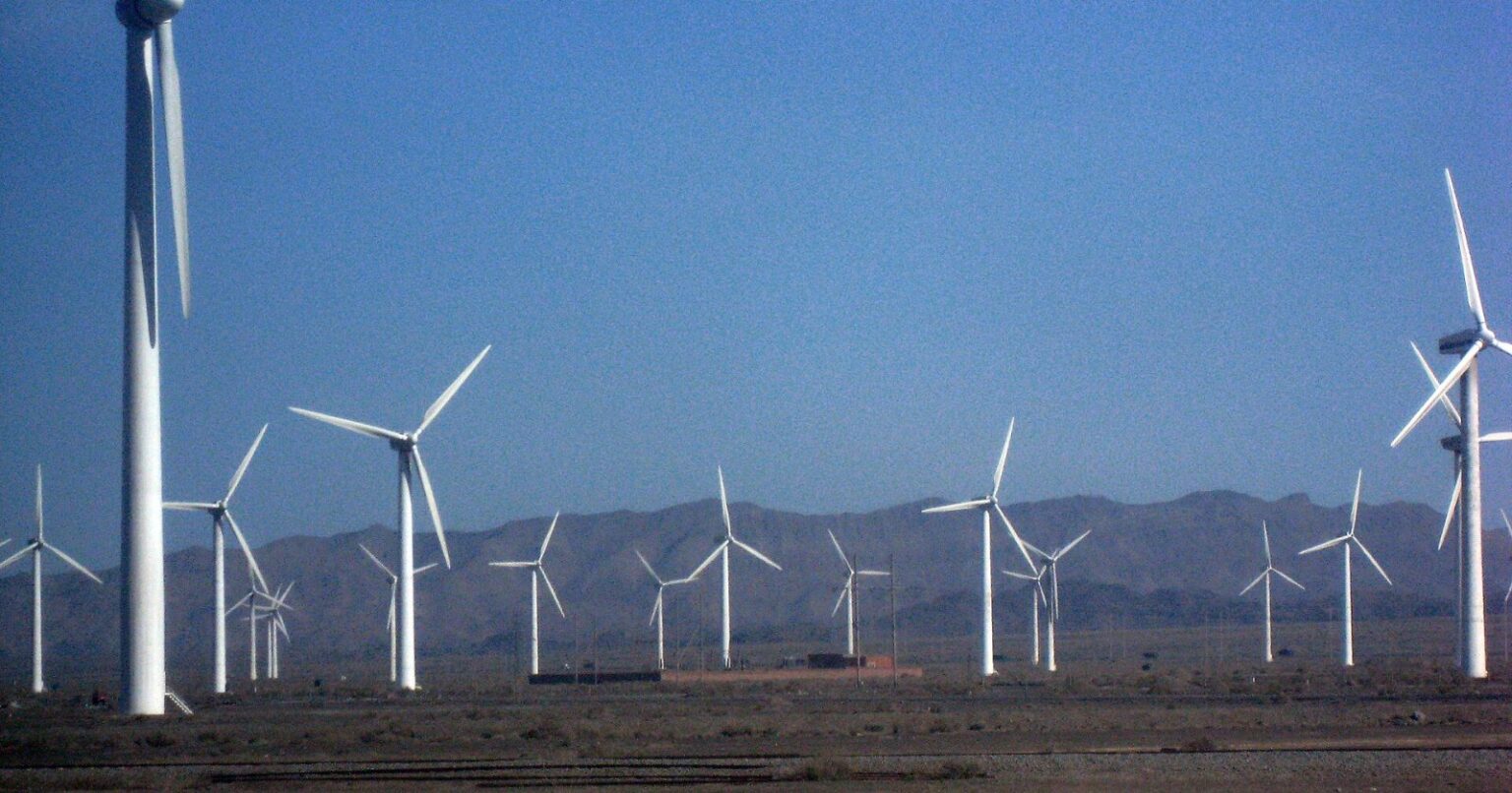 Green Hydrogen Cost: China Leads at $120 per MWh, EWI Finds Wind farm in Xinjiang, western China, relevant to green hydrogen cost