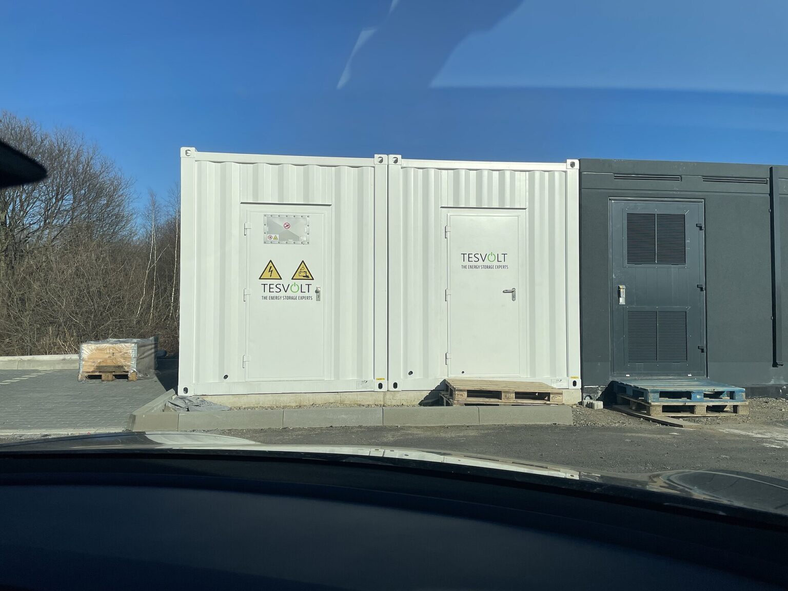 Germany battery storage: a Tesvolt battery system in a container