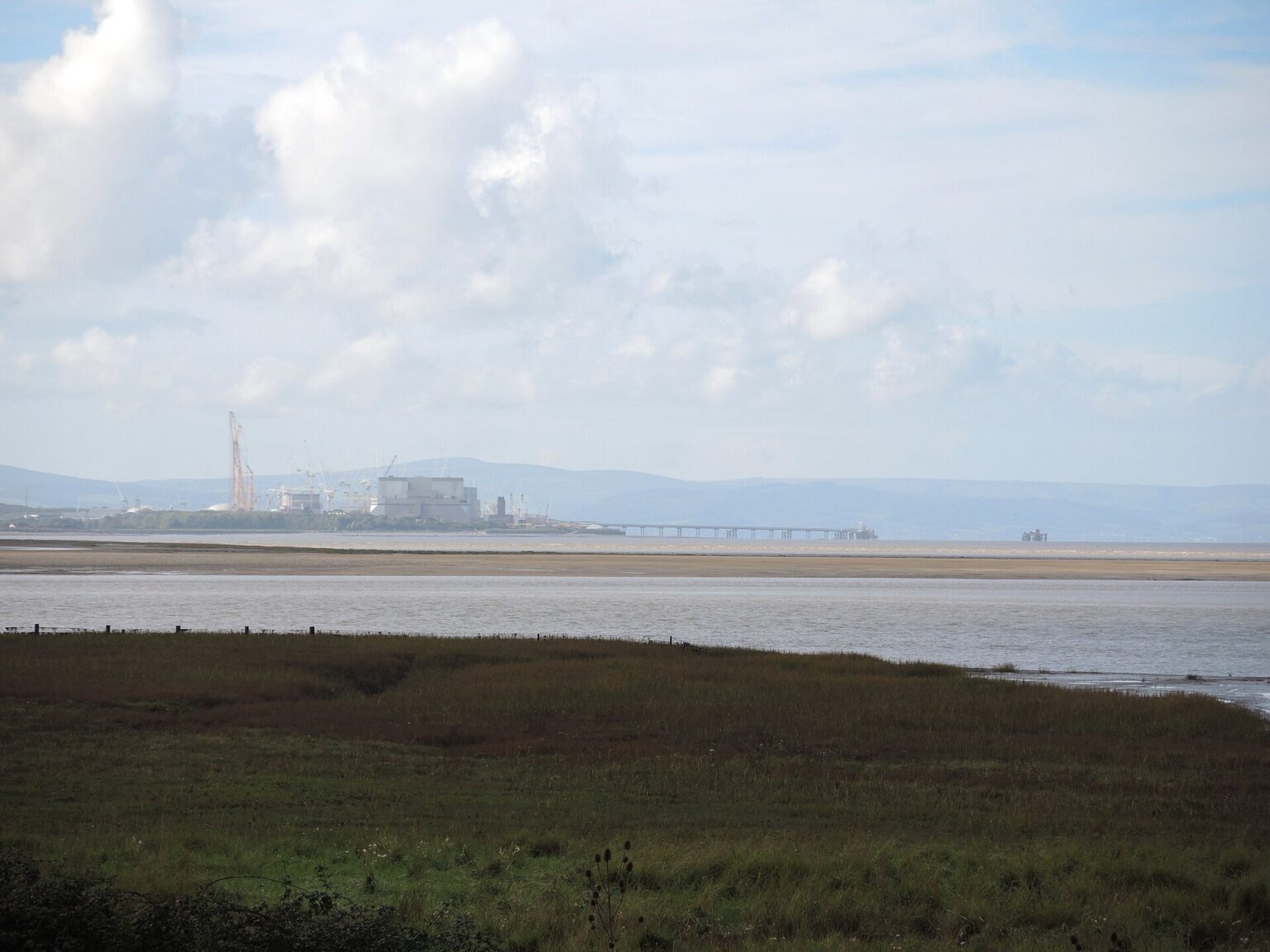 Hinkley Point C power station on the north Somerset shore