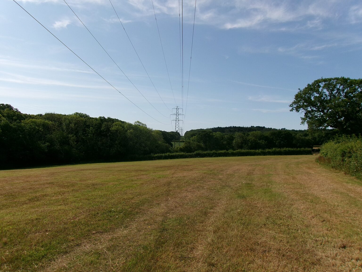 Electricity pylons near Pallancegate on the Isle of Wight, England