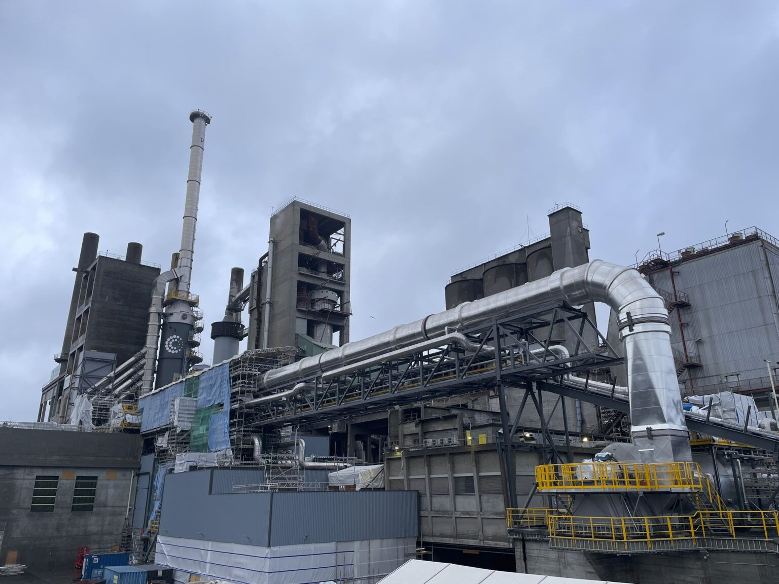 The carbon capture plant at the Brevik cement works in Norway
