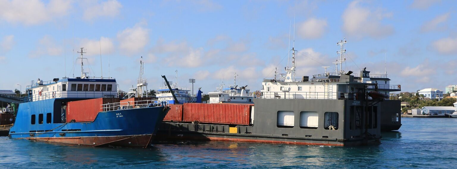 Shipping energy efficiency context: a container vessel under way at sea