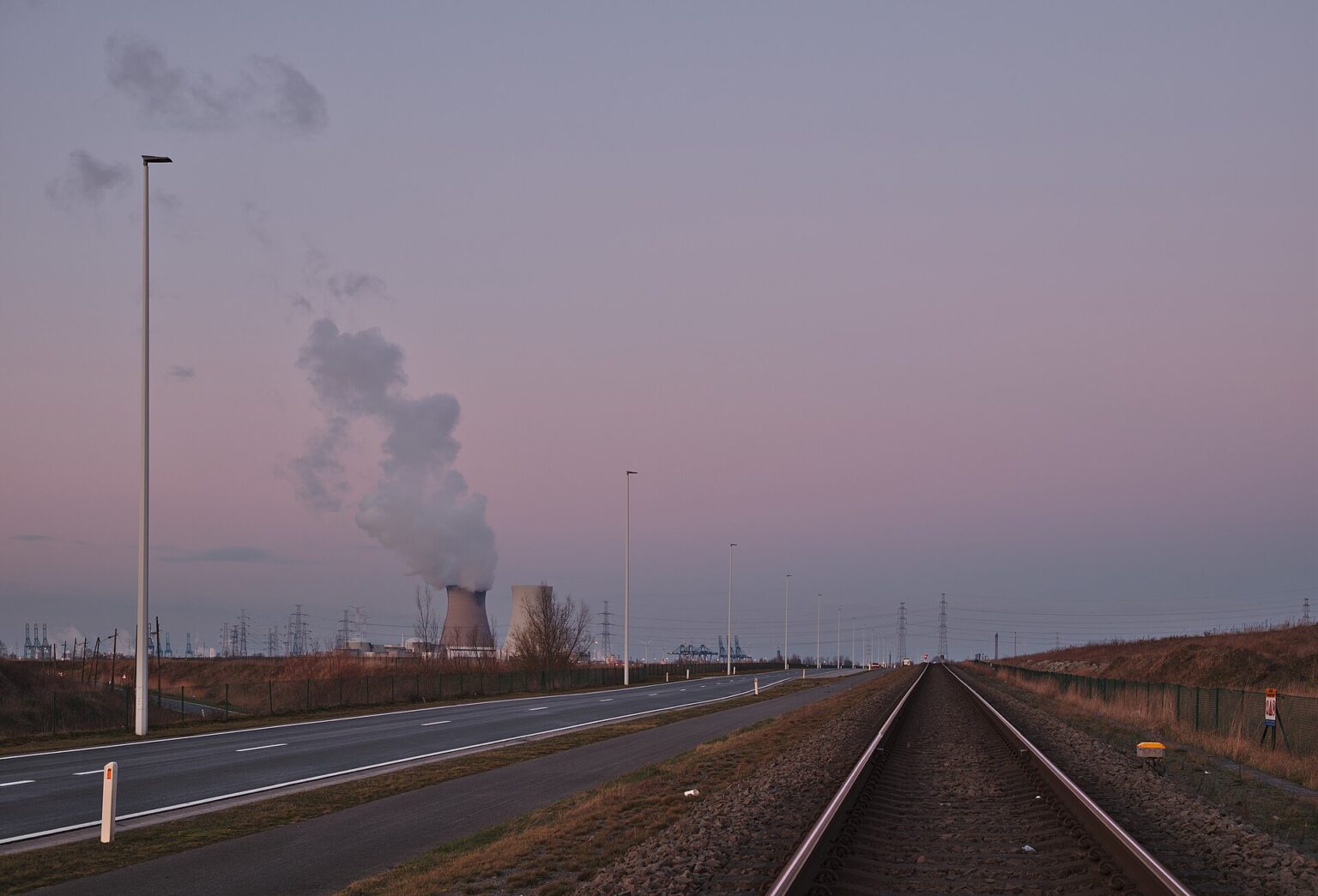 Cooling tower of the Doel nuclear power station in Belgium
